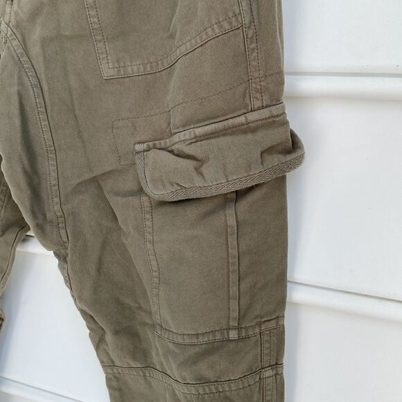 GoSilk Iconic Utility Cargo Ankle Zip Silk Blend Pant Military Green Size 6 - Picture 7 of 13
